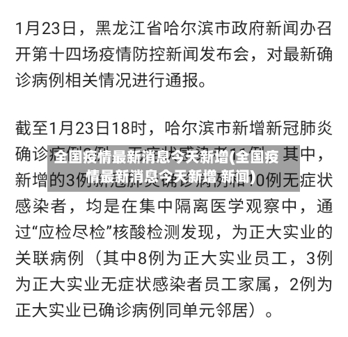 全国疫情最新消息今天新增(全国疫情最新消息今天新增 新闻)-第3张图片