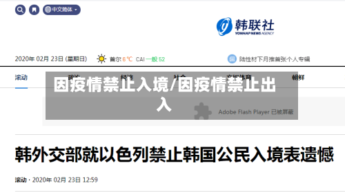 因疫情禁止入境/因疫情禁止出入