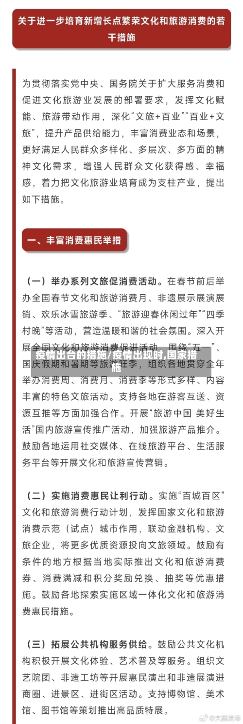 疫情出台的措施/疫情出现时,国家措施