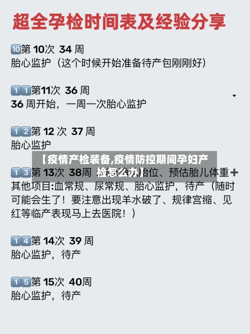 【疫情产检装备,疫情防控期间孕妇产检怎么办】