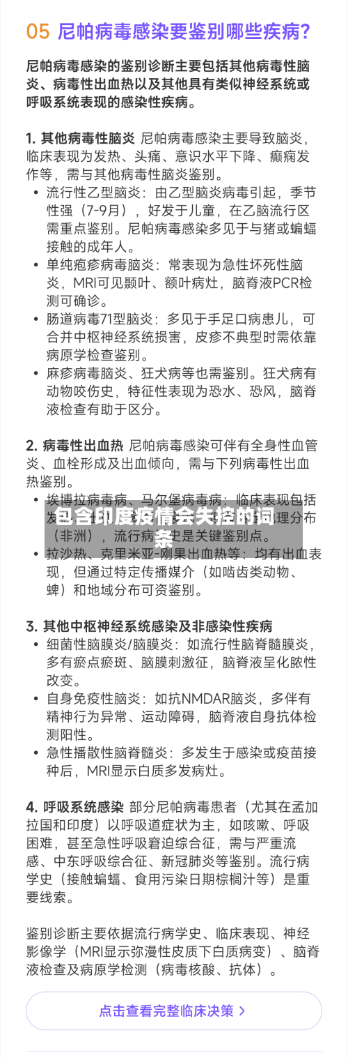 包含印度疫情会失控的词条