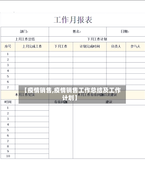 【疫情销售,疫情销售工作总结及工作计划】