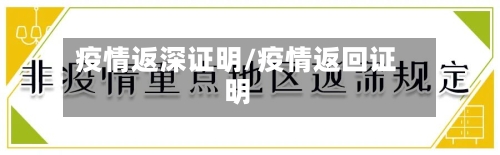疫情返深证明/疫情返回证明-第2张图片