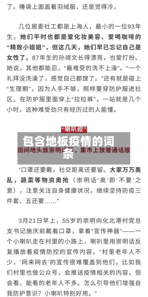 包含地板疫情的词条