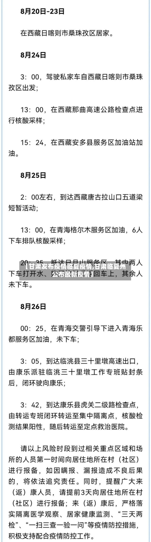 【甘肃发布疫情临夏疫情,甘肃临夏州公布最新疫情】