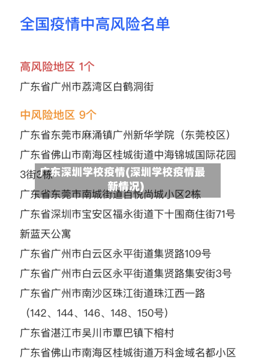 广东深圳学校疫情(深圳学校疫情最新情况)-第3张图片