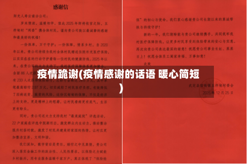 疫情跪谢(疫情感谢的话语 暖心简短)-第2张图片