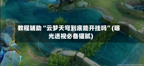 教程辅助“云梦天穹到底能开挂吗”(曝光透视必备猫腻)