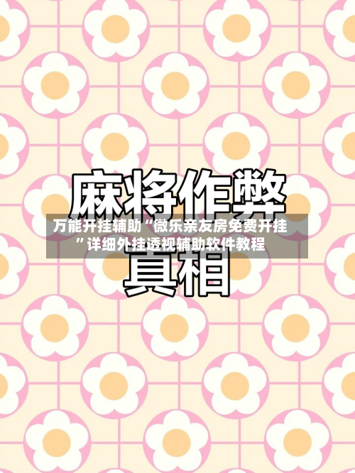 万能开挂辅助“微乐亲友房免费开挂”详细外挂透视辅助软件教程